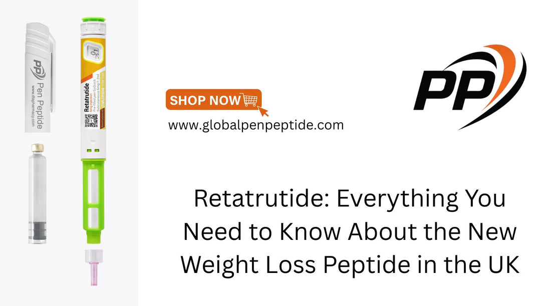 Retatrutide triple agonist peptide targeting GLP-1, GIP, and glucagon receptors for weight loss and metabolic health